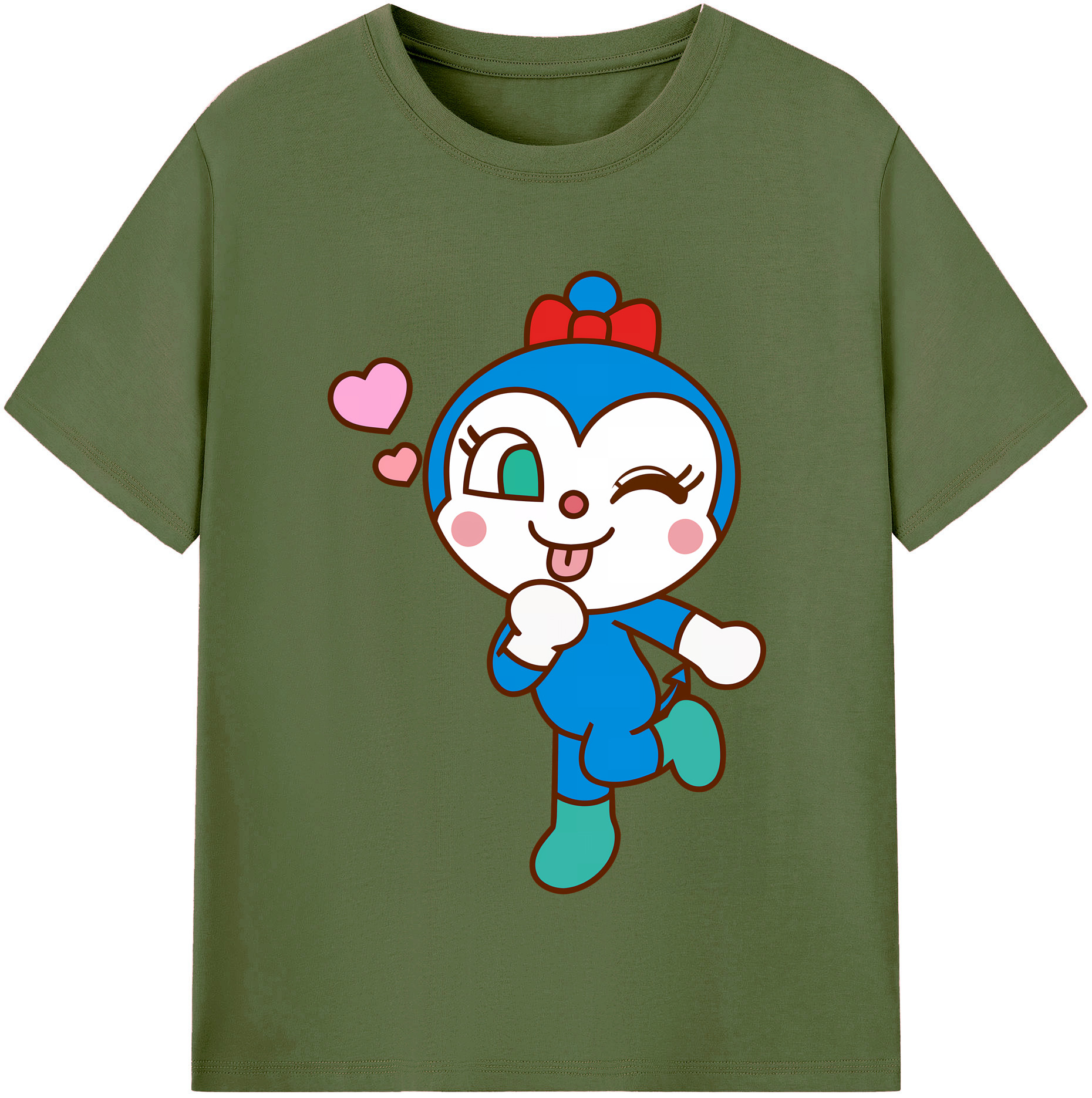 （画像用） アンパンマン Anpanman 綿100％半袖Tシャツ（フロントプリント）